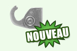 CROCHET de tableau renforc&eacute; en Inox - c&eacute;dille ouverte